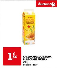 Auchan - Cassonade Sucre Roux Pure Canne  offre à 1,56€ sur Auchan Hypermarché