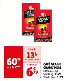 Grand'mère - Café Grains  offre à 9,69€ sur Auchan Hypermarché
