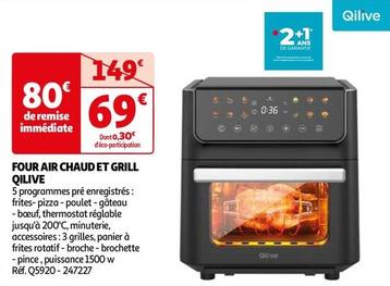 Qilive - Four Air Chaud Et Grill offre à 69€ sur Auchan Hypermarché
