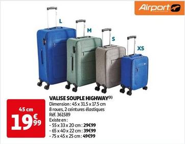 Valise Souple Highway offre à 19,99€ sur Auchan Hypermarché