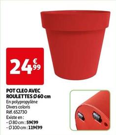 Pot Cleo Avec Roulettes 60 Cm offre à 24,99€ sur Auchan Hypermarché