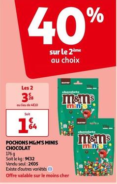 M&M'S - Pochons Minis Chocolat offre à 1,64€ sur Auchan Hypermarché
