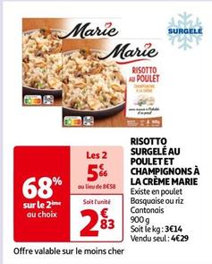Marie - Risotto Surgelé Au Pouletet Champignons À La Crème offre à 2,83€ sur Auchan Hypermarché