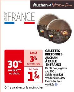 Auchan - Galettes Bretonnes À Table En France offre à 1,95€ sur Auchan Hypermarché