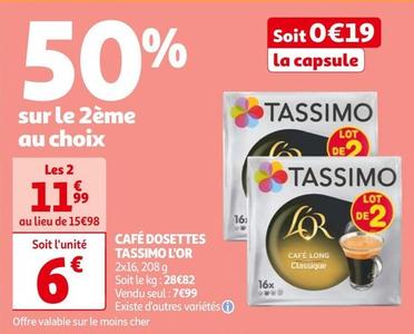 L'or - Café Dosettes Tassimo  offre à 6€ sur Auchan Hypermarché