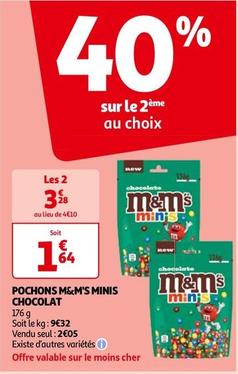 M&M'S - Pochons Minis Chocolat offre à 1,64€ sur Auchan Hypermarché