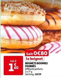 Beignets Boomies Fourrés offre à 0,8€ sur Auchan Hypermarché