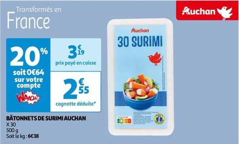 Auchan - Bâtonnets De Surimi offre à 2,55€ sur Auchan Hypermarché