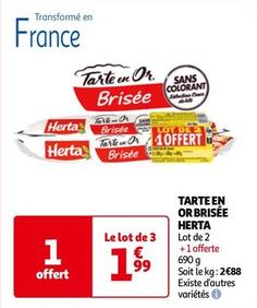 Herta - Tarte En Or Brisée offre à 1,99€ sur Auchan Hypermarché