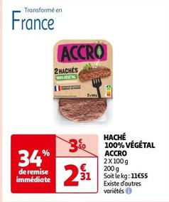 Accro - Haché 100% Végétal  offre à 2,31€ sur Auchan Hypermarché