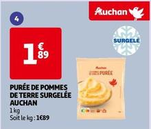Auchan - Purée De Pommes De Terre Surgelée offre à 1,89€ sur Auchan Hypermarché