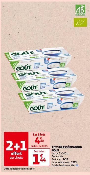 Good Gout - Pots Brassé Bio offre à 1,44€ sur Auchan Hypermarché