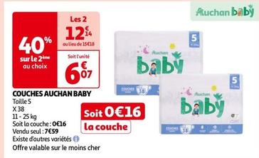 Auchan Baby - Couches  offre à 6,07€ sur Auchan Hypermarché