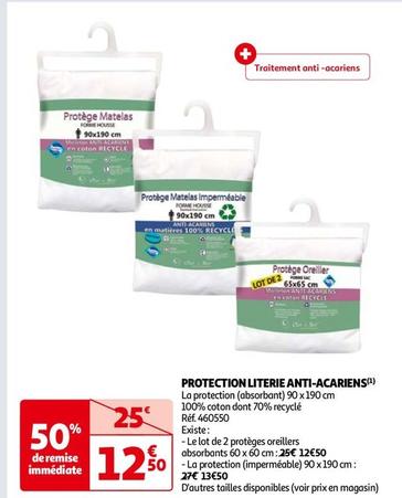 Protection Literie Anti-Acariens offre à 12,5€ sur Auchan Hypermarché