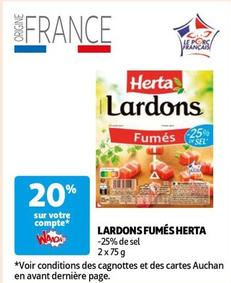 Herta - Lardons Fumés offre sur Auchan Hypermarché