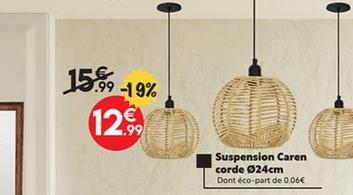 Suspension Caren Corde offre à 12,99€ sur Maxi Bazar
