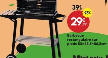 Barbecue Rectangulaire Sur Pieds offre à 29,99€ sur Maxi Bazar