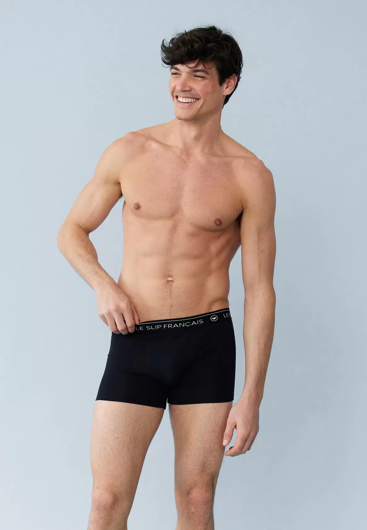 Six Pack boxers en coton -    Pack 6 Boxer Redoutable Marine Noir Bleu Jean offre à 111€ sur Le Slip Français