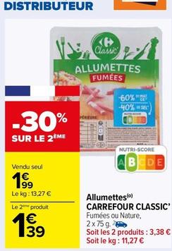 Carrefour - Allumettes Classic' offre à 1,99€ sur Carrefour Market