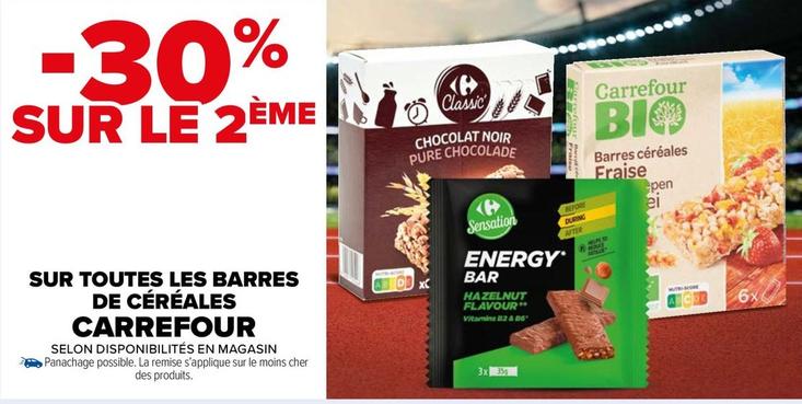 Carrefour - Sur Toutes Les Barres De Céréales offre sur Carrefour Market