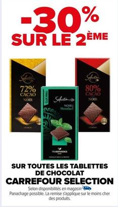 Carrefour - Sur Toutes Les Tablettes De Chocolat Selection offre sur Carrefour