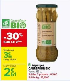 Carrefour - Asperges Bio offre à 3,59€ sur Carrefour