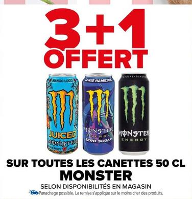 Monster - Sur Toutes Les Canettes offre sur Carrefour