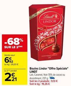 Lindt - Boules "Offre Speciale" offre à 6,92€ sur Carrefour