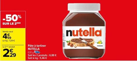 Ferrero - Pâte À Tartiner Nutella offre à 4,59€ sur Carrefour