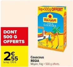 Regia - Couscous offre à 2,55€ sur Carrefour