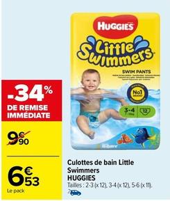 Huggies - Culottes De Bain Little Swimmers  offre à 6,53€ sur Carrefour