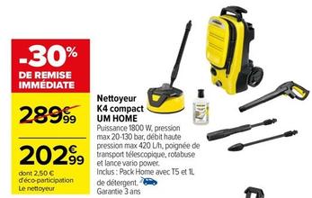 UM HOME - Nettoyeur K4 Compact  offre à 202,99€ sur Carrefour