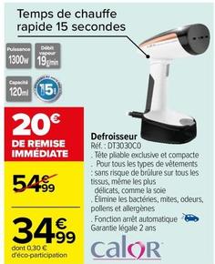 Calor - Defroisseur offre à 34,99€ sur Carrefour