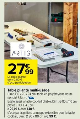 Table Pliante Multi-Usage offre à 27,99€ sur Carrefour Market