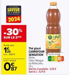 Carrefour - Thé Glacé Sensation offre à 1,25€ sur Carrefour