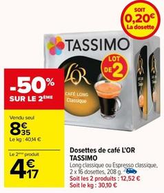 L'or - Dosettes De Café Tassimo offre à 8,35€ sur Carrefour