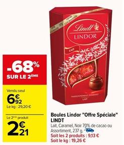 Lindt - Boules Lindor Offre Spéciale offre à 6,92€ sur Carrefour