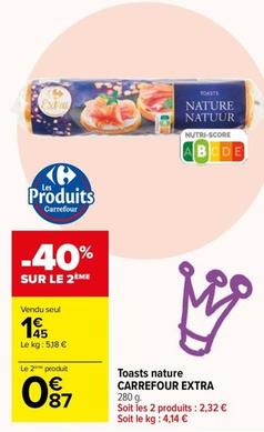Carrefour - Toasts Nature Extra offre à 1,45€ sur Carrefour