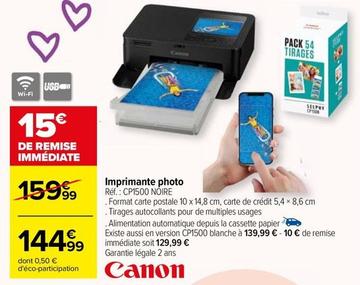 Canon - Imprimante Photo  offre à 144,99€ sur Carrefour