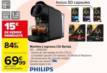 Philips - Machine À Espresso L'Or Barista offre à 69,99€ sur Carrefour
