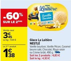 Nestlé - Glace La Laitière offre à 3,45€ sur Carrefour