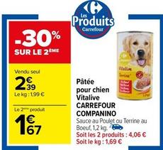 Carrefour - Pâtée Pour Chien Vitalive Companino offre à 2,39€ sur Carrefour