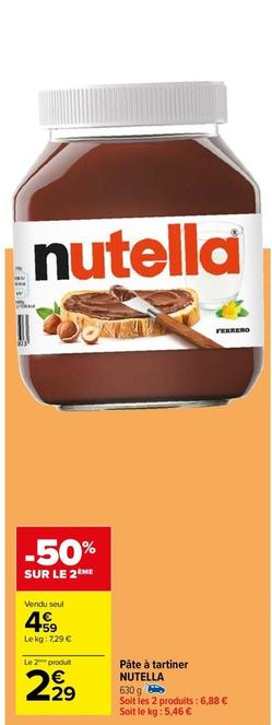 Nutella - Pâte À Tartiner offre à 4,59€ sur Carrefour