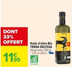 Terra Delyssa - Huile D'Olive Bio offre à 11,99€ sur Carrefour