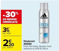Adidas - Déodorant offre à 2,2€ sur Carrefour