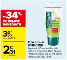 Dermophil - Crème Mains offre à 2,31€ sur Carrefour