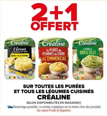 Créaline - Sur Toutes Les Purées Et Tous Les Légumes Cuisinés  offre sur Carrefour Market
