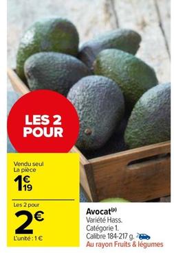 Avocat offre à 1,19€ sur Carrefour Market
