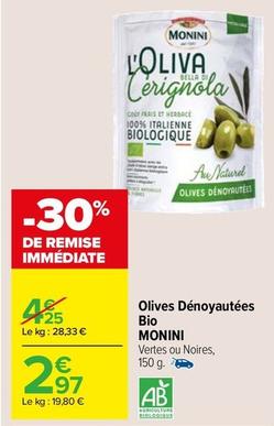 Monini - Olives Dénoyautées Bio
