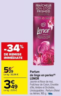Lenor - Parfum De Linge En Perles offre à 3,49€ sur Carrefour Market